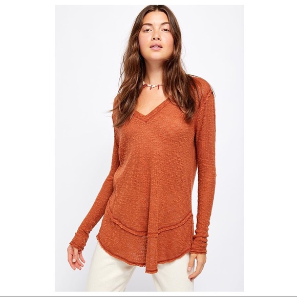 FREE PEOPLE PULLOVER LONG SLEEVES TUNIC TOP A2C - Picture 13 of 16